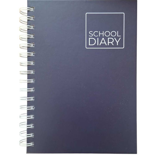 Picture of SCHOLASTIC DIARY HARD SPIRAL NAVY BLUE